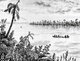 Laos: A 1867 drawing by French expeditioner Louis Delaporte of the Sekong River in Attapeu Province, southern Laos, near its confluence with the Mekong.